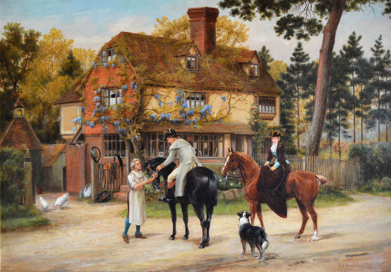 Collecting the Bit, oil on canvas