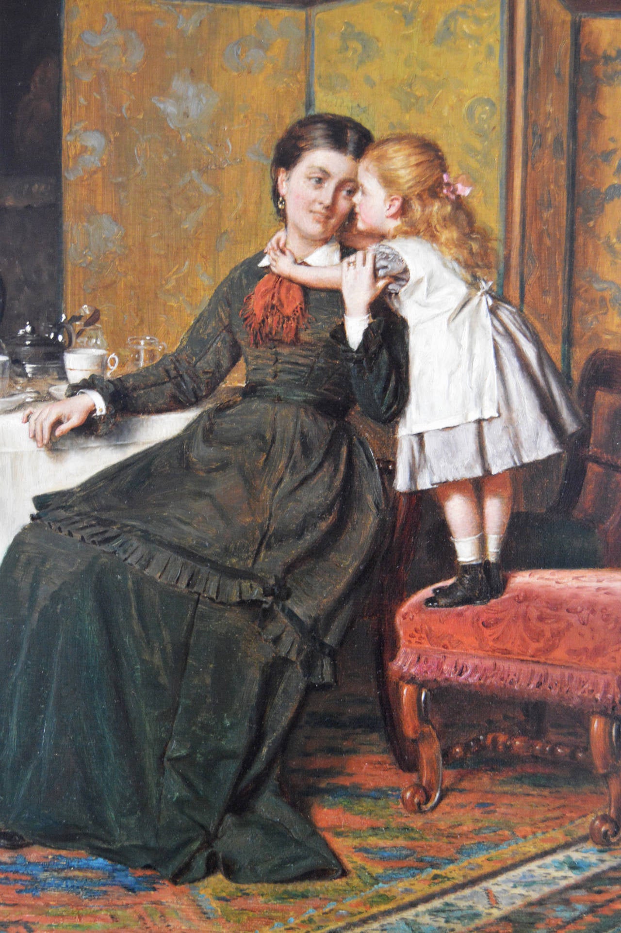 George Goodwin Kilburne - A Tender Moment, oil on canvas, Painting For ...