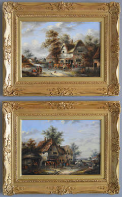 Village Life, oil on canvas