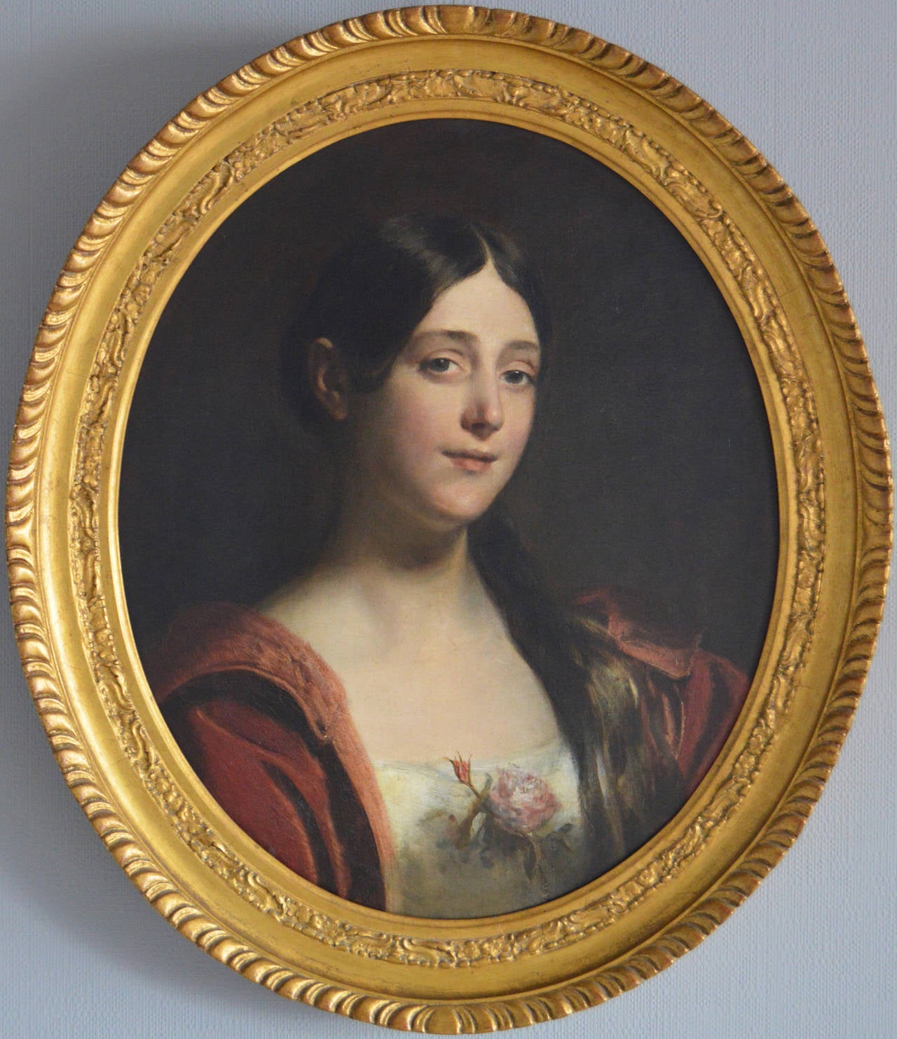 James Sant Portrait Painting - Portrait of a lady, oil on canvas