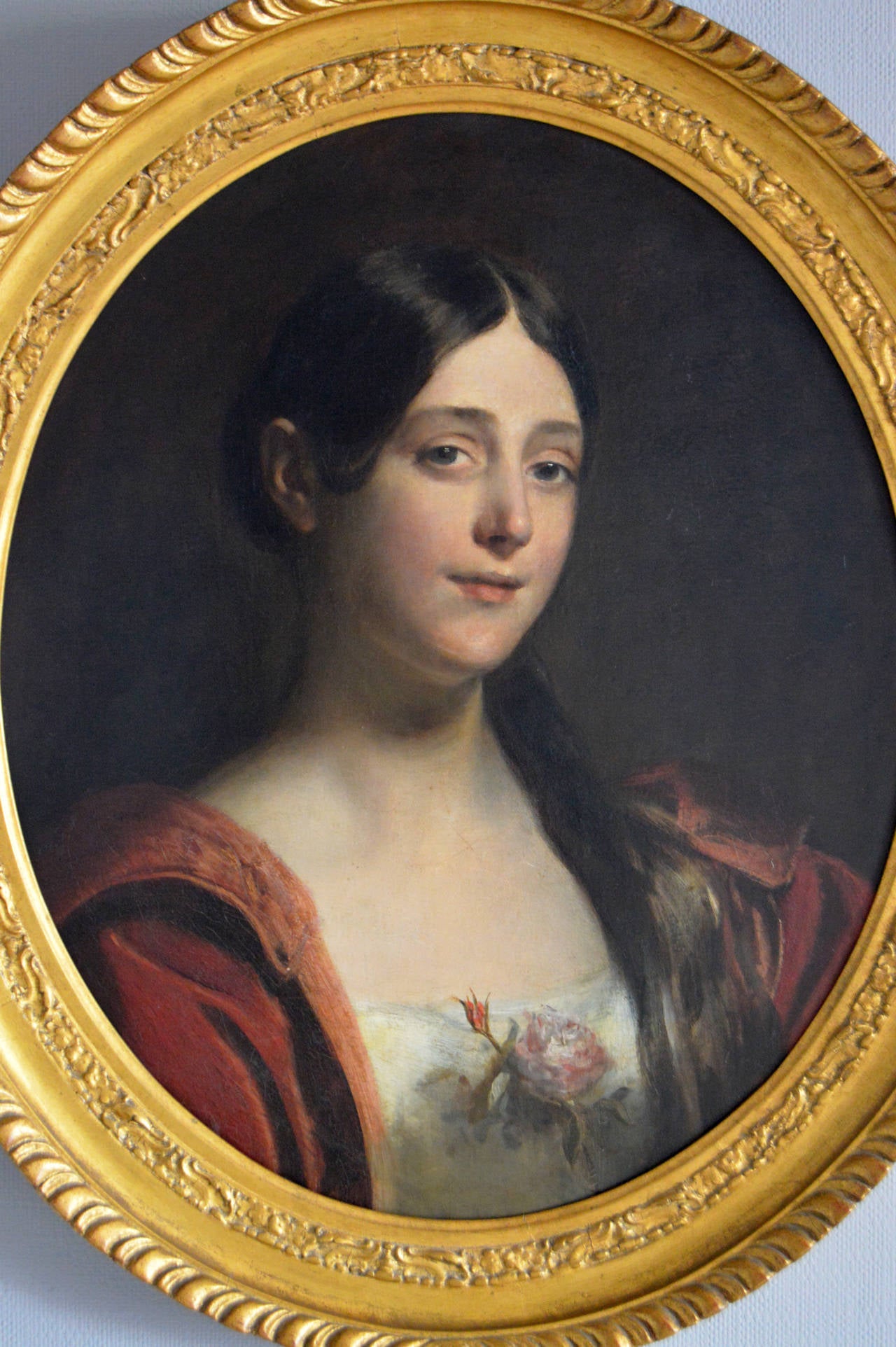 Portrait of a lady, oil on canvas - Painting by James Sant
