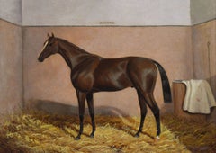 Dipinto a olio del XIX secolo raffigurante il cavallo da corsa Flying Fox