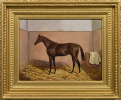 Dipinto a olio del XIX secolo raffigurante il cavallo da corsa Flying Fox