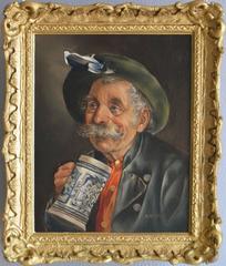 Antique Le Blue Stein, oil on canvas