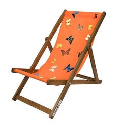 Orange Deck Chair with Butterflies by Damien Hirst, Contemporary Art