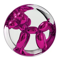Magenta Ballon Hund Iconic Skulptur von Jeff Koons, Porzellan, Zeitgenössische Kunst