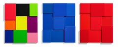 Color, Red, Blue - Nine Times (Set von 3) von Peter Halley, 2023