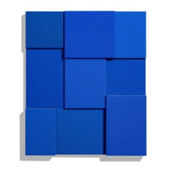 Blu, nove volte di Peter Halley, 2023