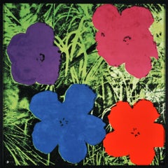 Fleurs, Andy Warhol - Pop Art, émail sur porcelaine, contemporain, design, édition