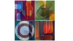 Série de 4 fragments de hublot (n° 14, 38, 43, 18)