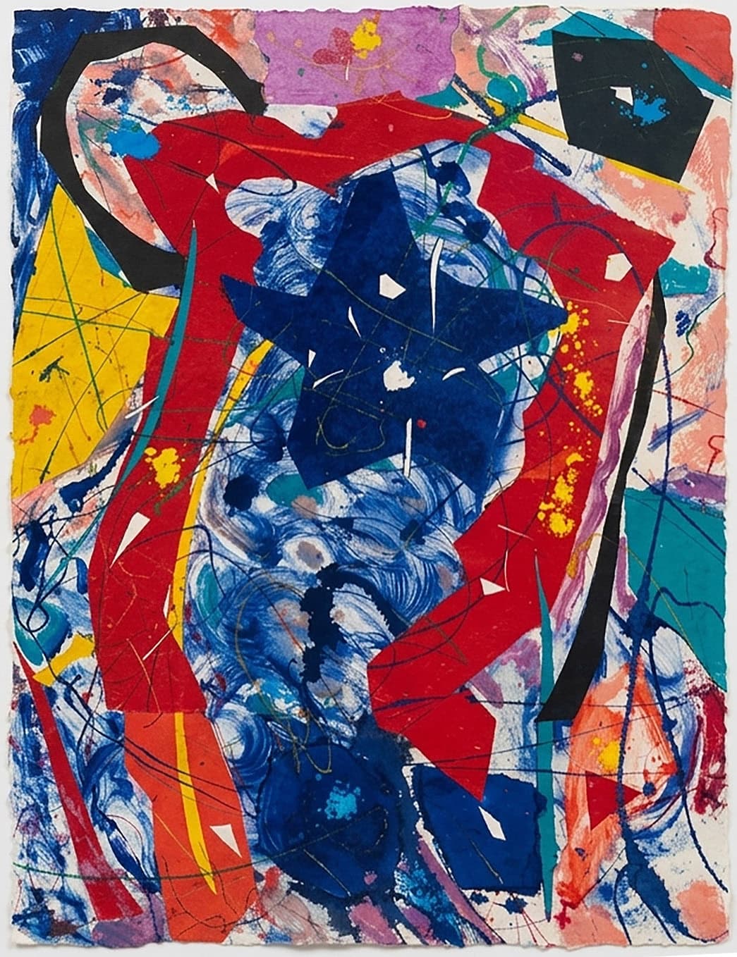 Abstract Print de Sam Francis - Monotipo sin título, 1984