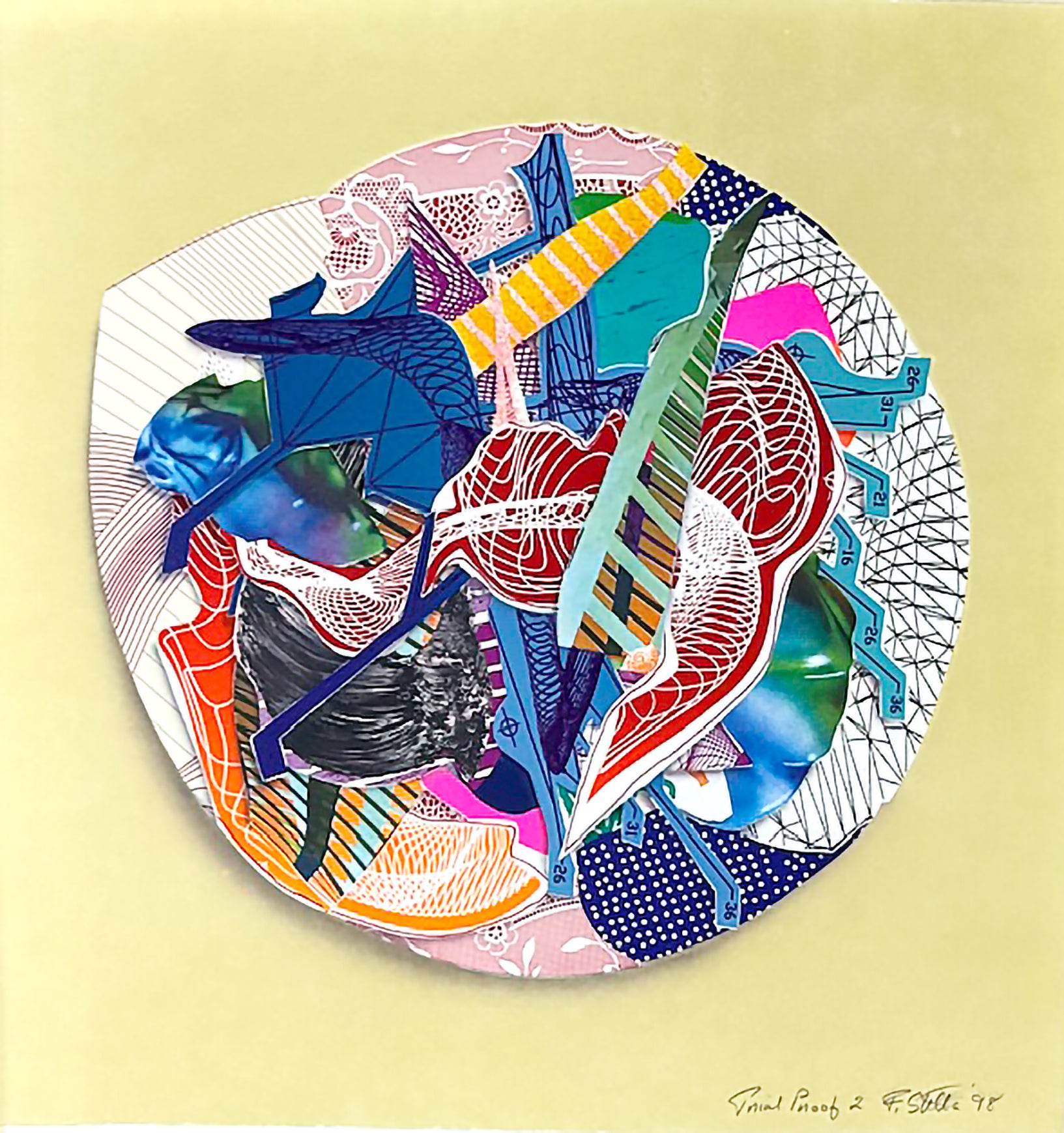 Frank Stella Abstract Print - Eusaspia, 1998