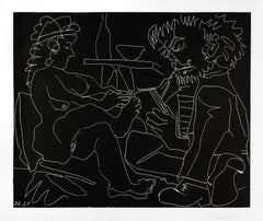 Peintre dessinant et modèle nu au chapeau (Painter Drawing a Nude Woman)