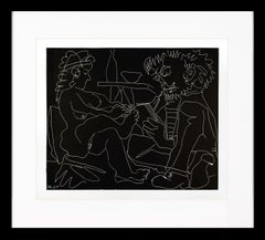 Peintre dessinant et modèle nu au chapeau (Painter Drawing a Nude Woman)