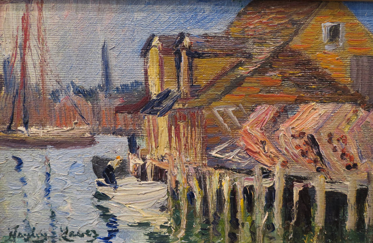 „Fish Nets, Gloucester, Mass.“ – Painting von Hayley Lever