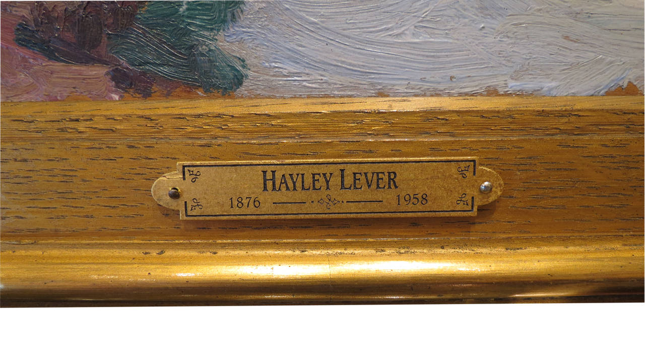 Der im australischen Adelaide geborene Hayley Lever war bekannt für seine Stadtlandschaften und Stillleben in einem Stil, der Impressionismus mit lebhaften Farben und starken realistischen Linien verband - dem Postimpressionismus. In der Verwendung