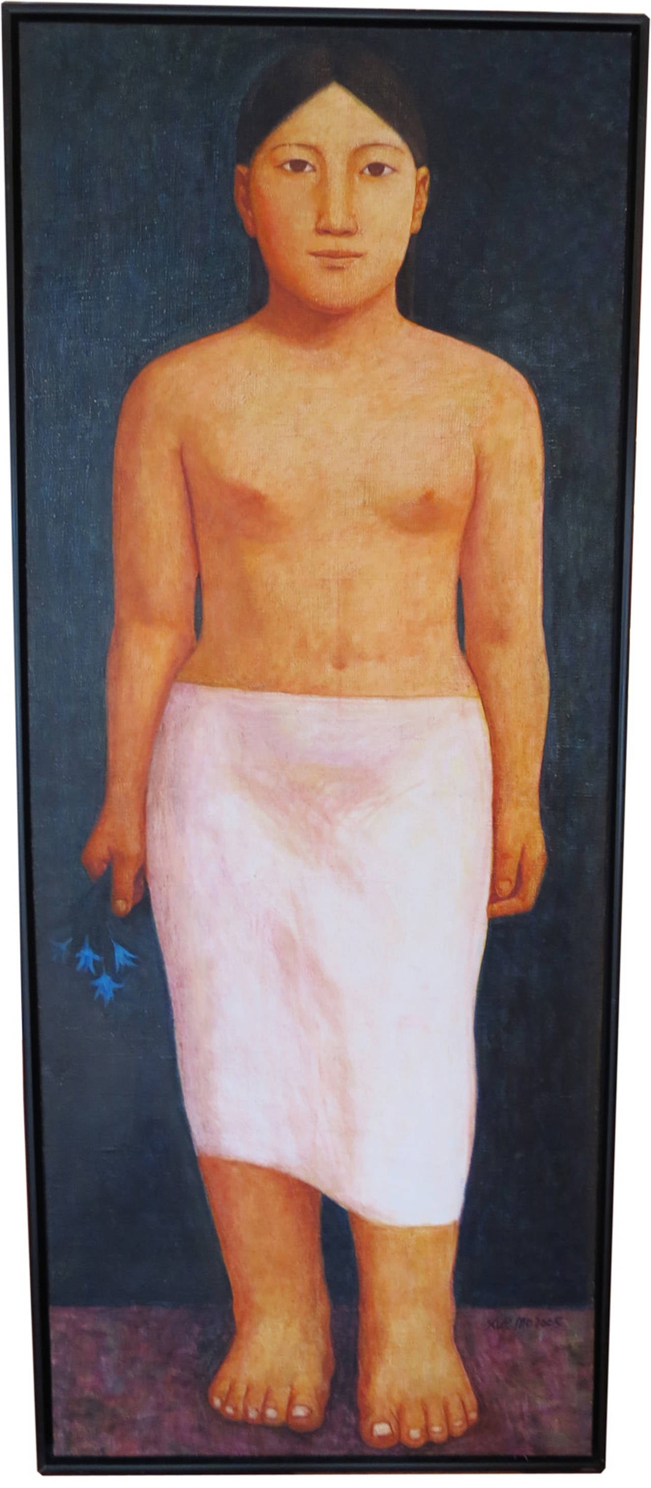 Portrait Painting di Xue Mo - "Mezzo nudo in piedi"