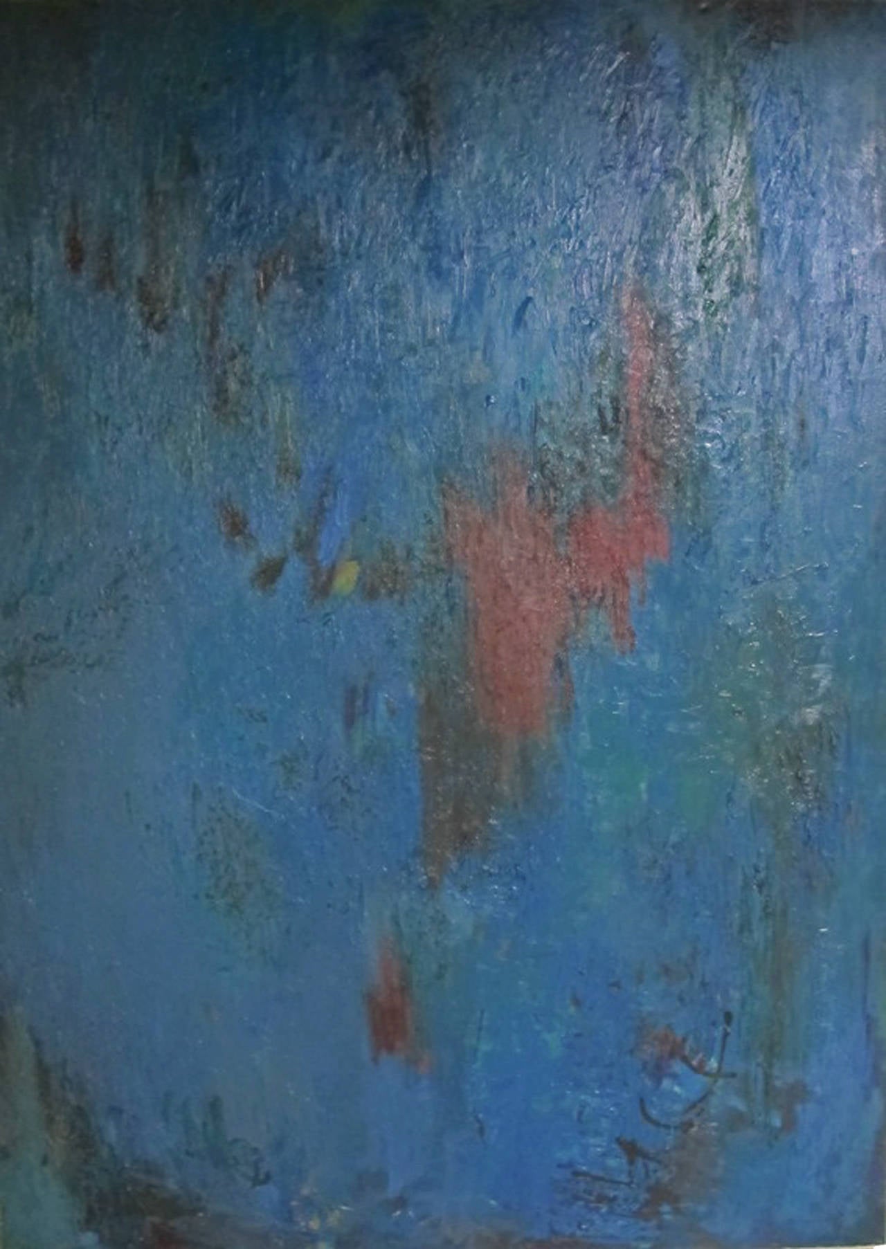 Albert Kotin Abstract Painting - "Blue Abstraction"
