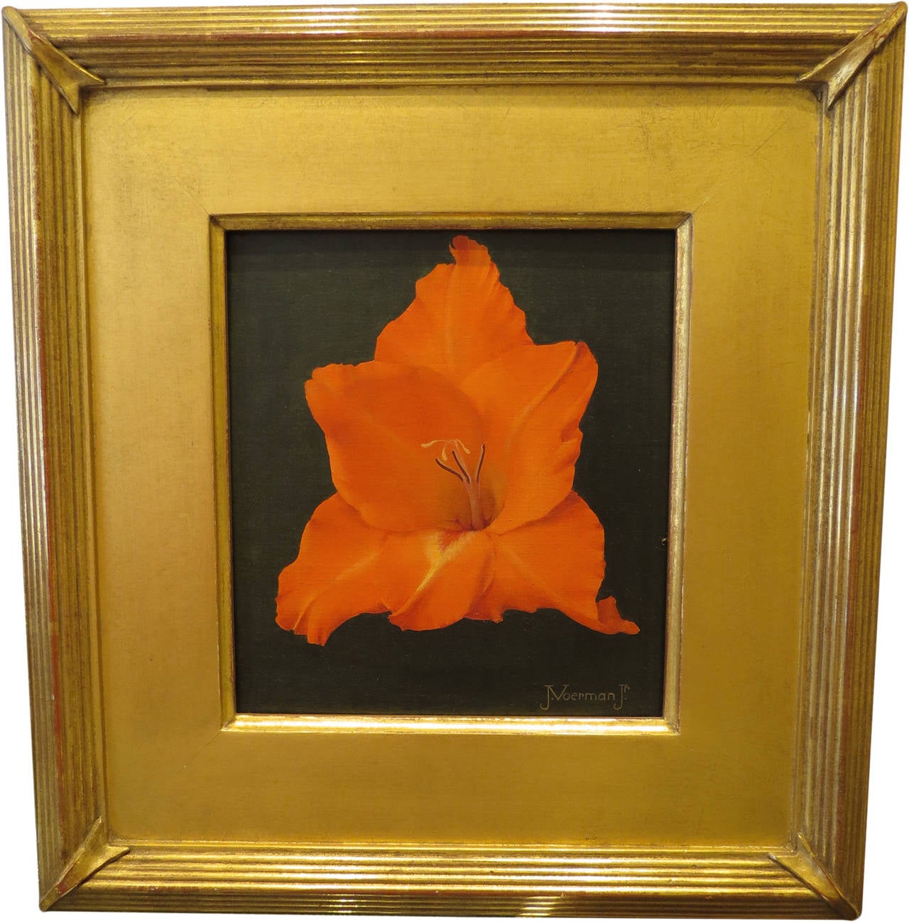 Still-Life Painting di Jan Voerman Jr. - "Gladiola, Arancione"