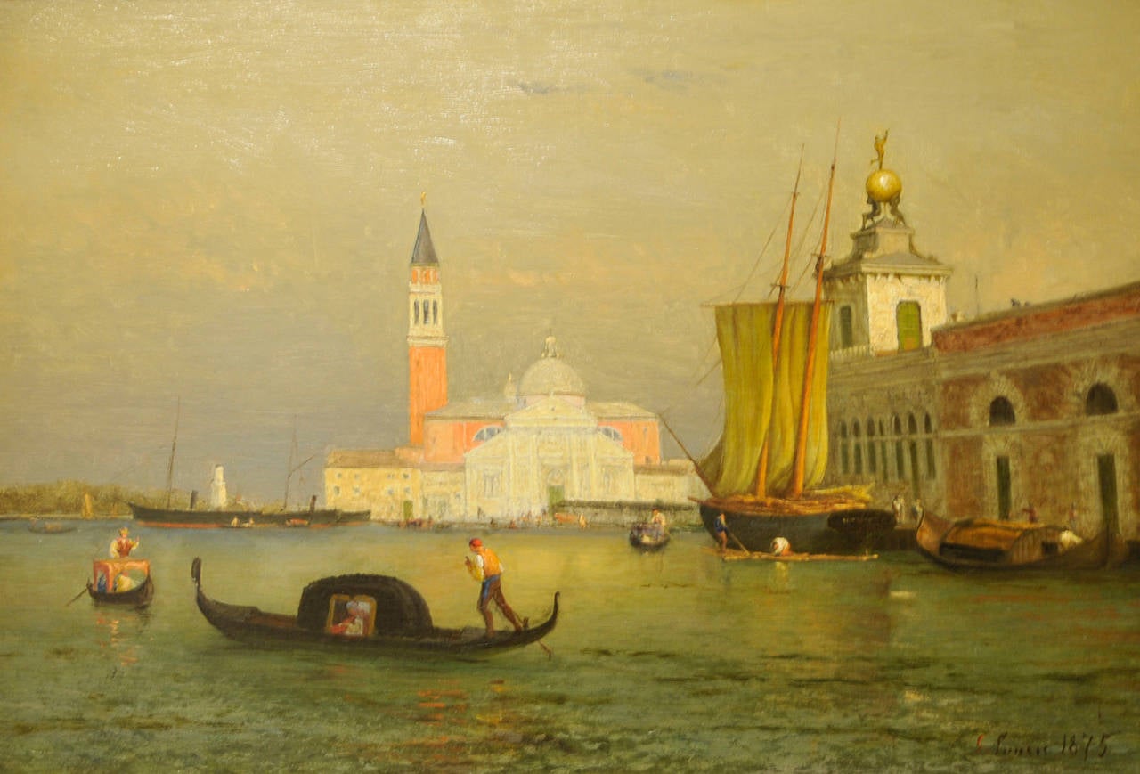 George Inness Landscape Painting - "Twilight In Venice"