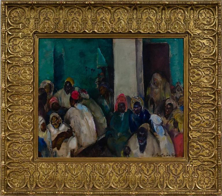 Martha Walter "Green Cafe with White Pillars", Painting For Sale at