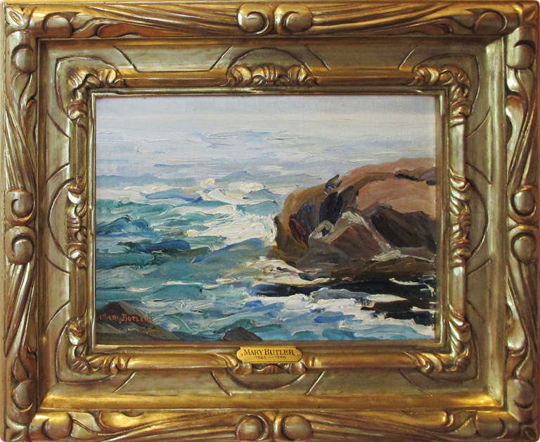 Mary Butler Landscape Painting - "Crashing Surf"