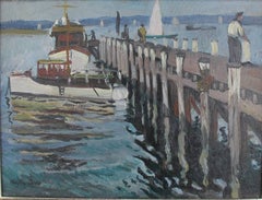 "Fishing Boats at Dock"