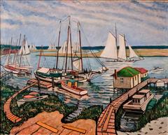 "Boats in the Harbor"