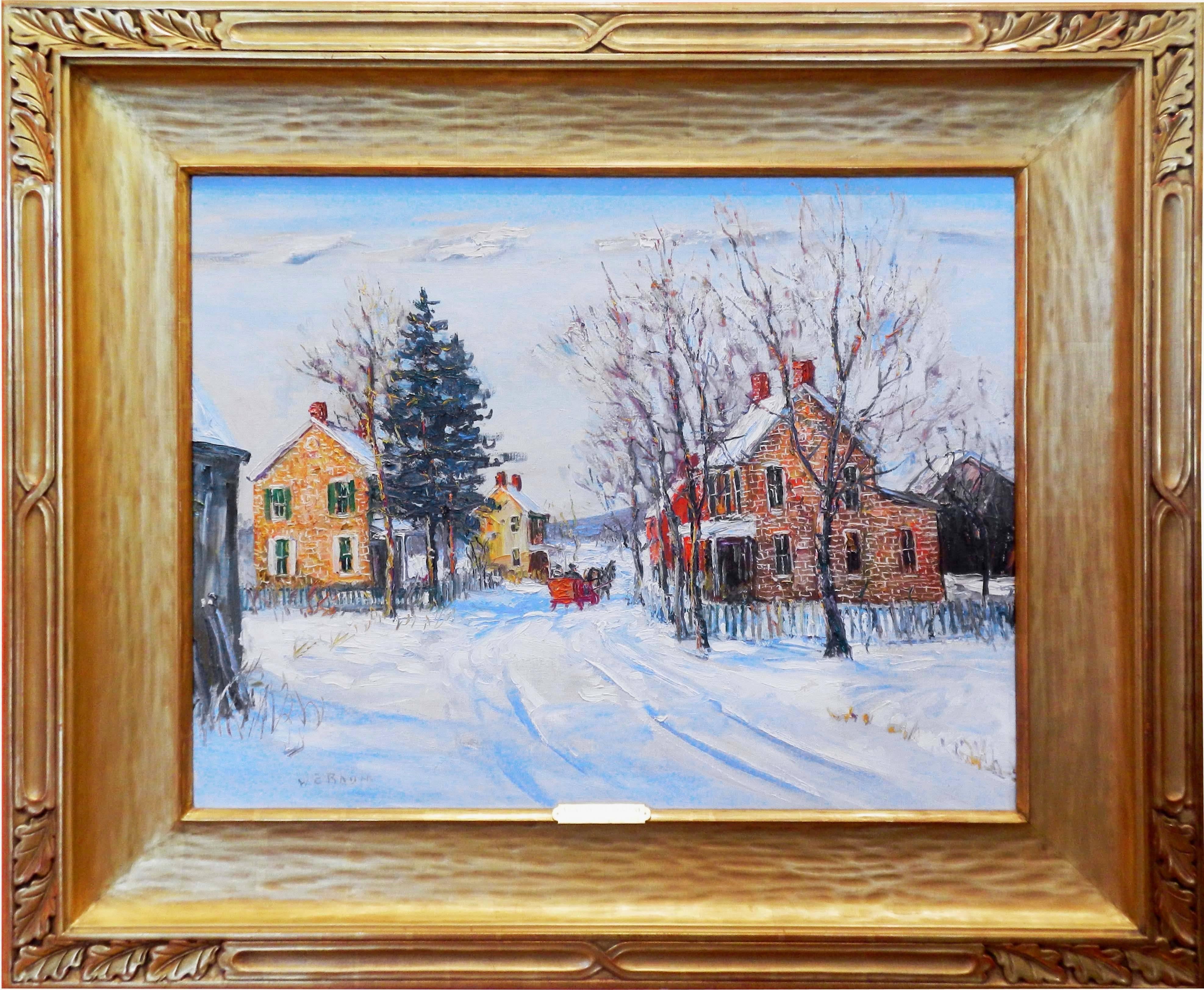 Walter Emerson Baum Landscape Painting - Winter Village
