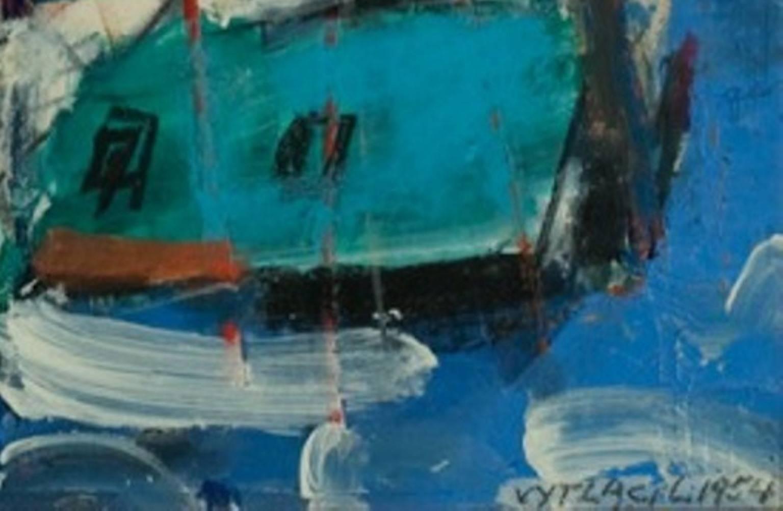 „Vineyard-Fischboot“ (Abstrakt), Painting, von Vaclav Vytlacil