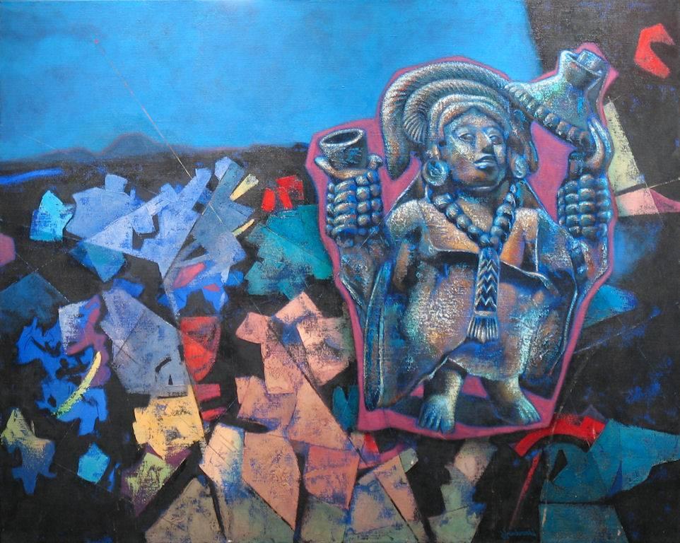 Joseph Jankowski Abstract Painting - Yukatan Night