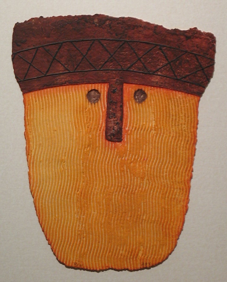 Alain Berck-vitz Figurative Print - Tribal Mask Print "Toma"