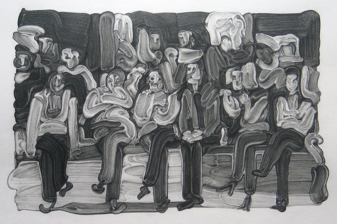 Jane Millican Abstract Drawing - Audience