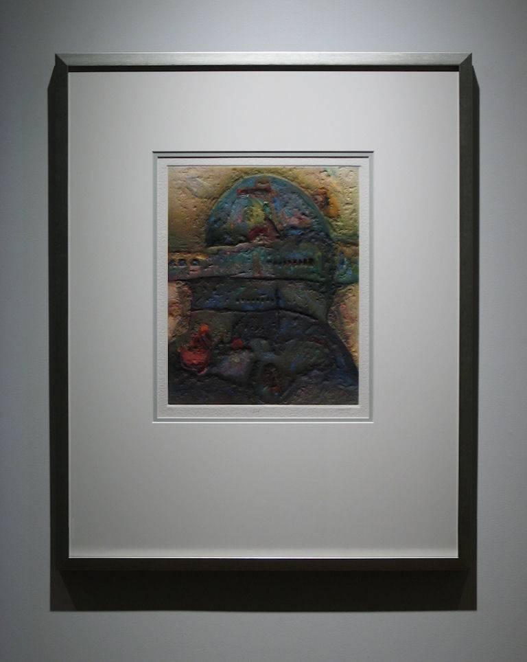 Antonio Jimenez
[Madrid, Spain; 1945-2011]
Babel
1998
12/99
Signed, Numbered, Titled & Dated
Carborundum Print on Hand-Made, Embossed Paper
21 x 17 inches (framed: 41.5 x 33.5 inches)

