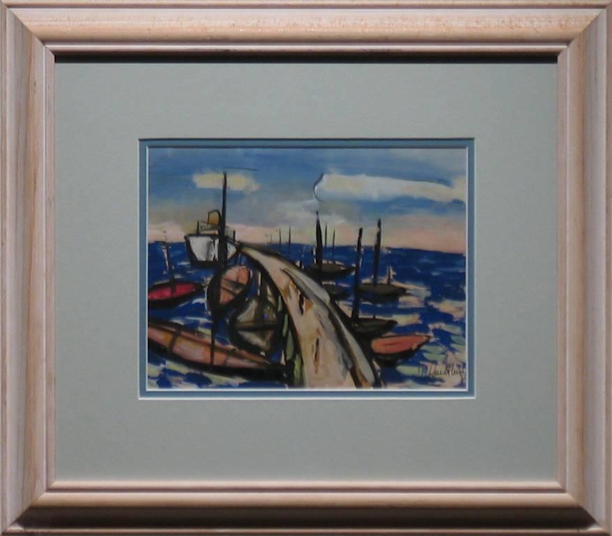 Boats on the Water - Painting by John Hultberg
