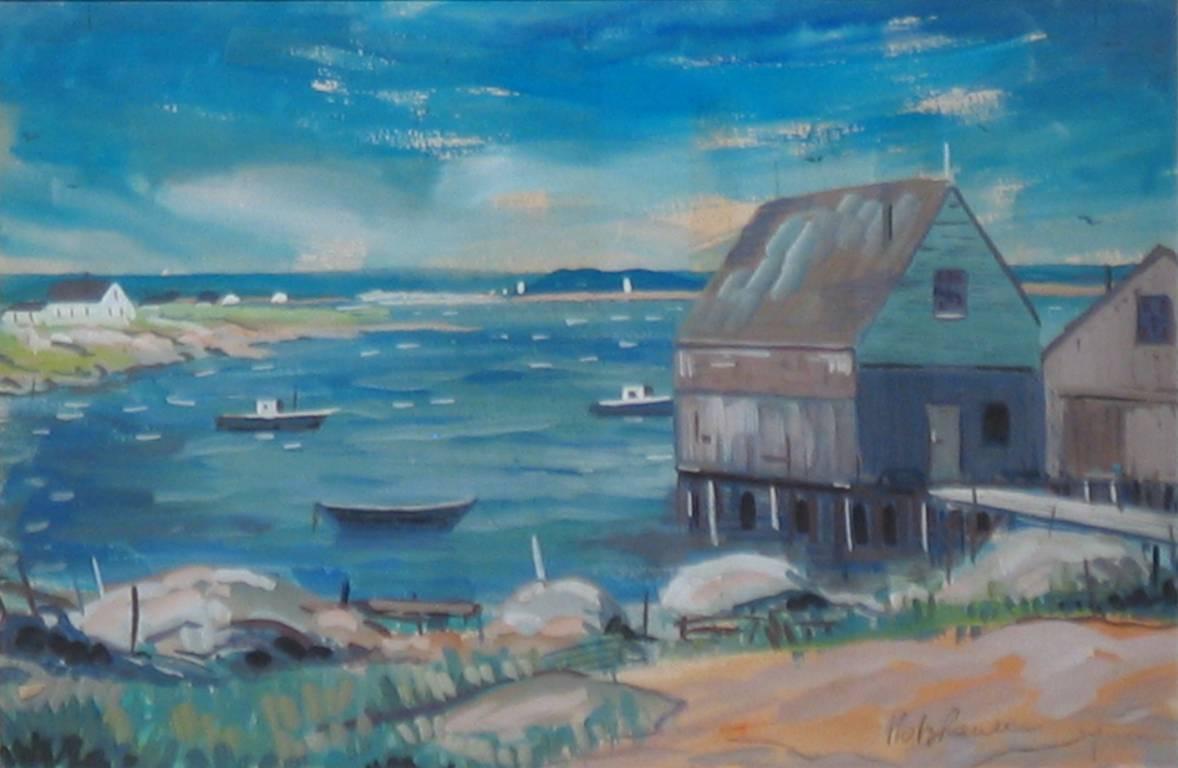 Emil Holzhauer Landscape Art - Seaside Town