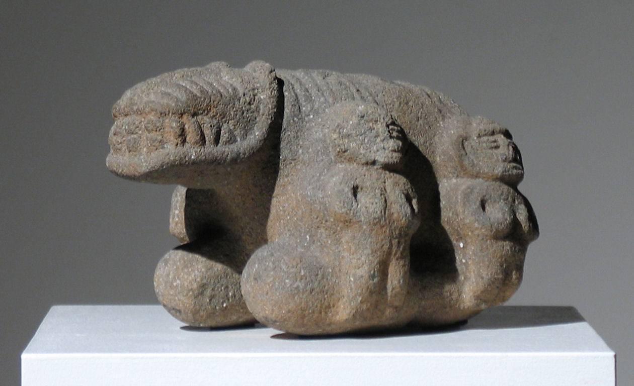 Unknown Figurative Sculpture - Pre-Columbian Jaguar