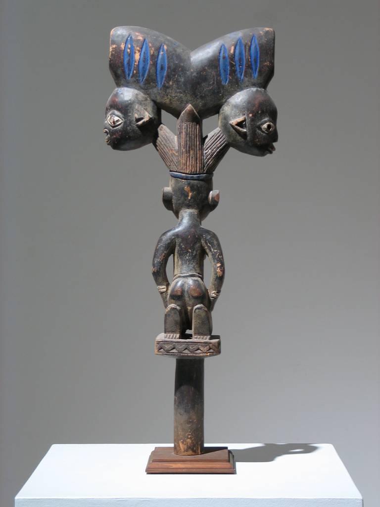 Yoruba Shango Staff - Sculpture by Unknown
