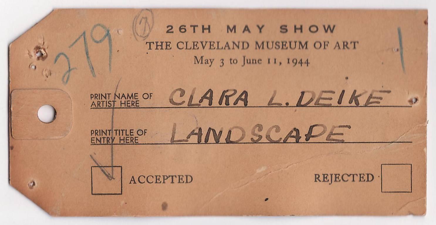 Clara Deike 1942 Kubistische Landschaft (Grau), Landscape Painting, von Clara L. Deike