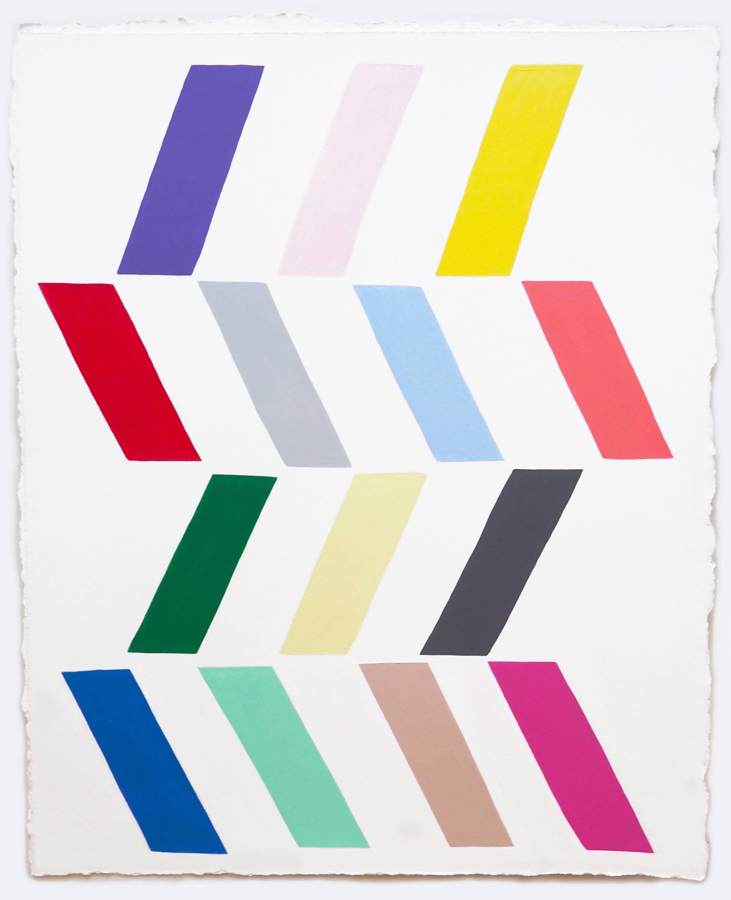 Jessica Snow Abstract Painting - 14 Parallelograms