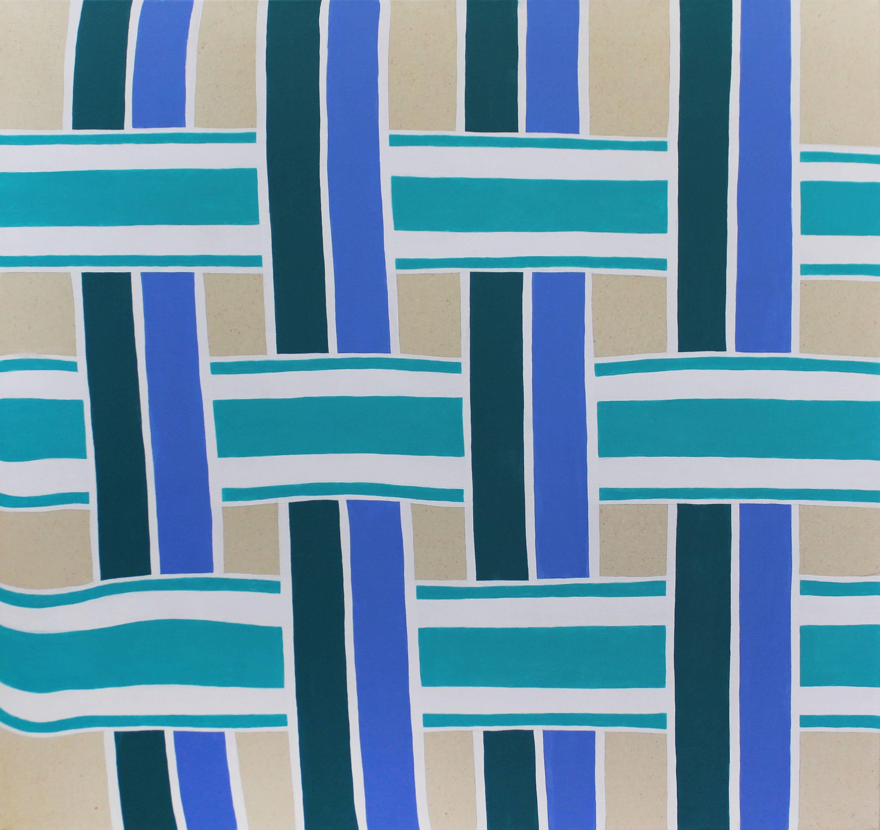 Stephen D'Onofrio Abstract Painting - Lawn Chair (Blue)