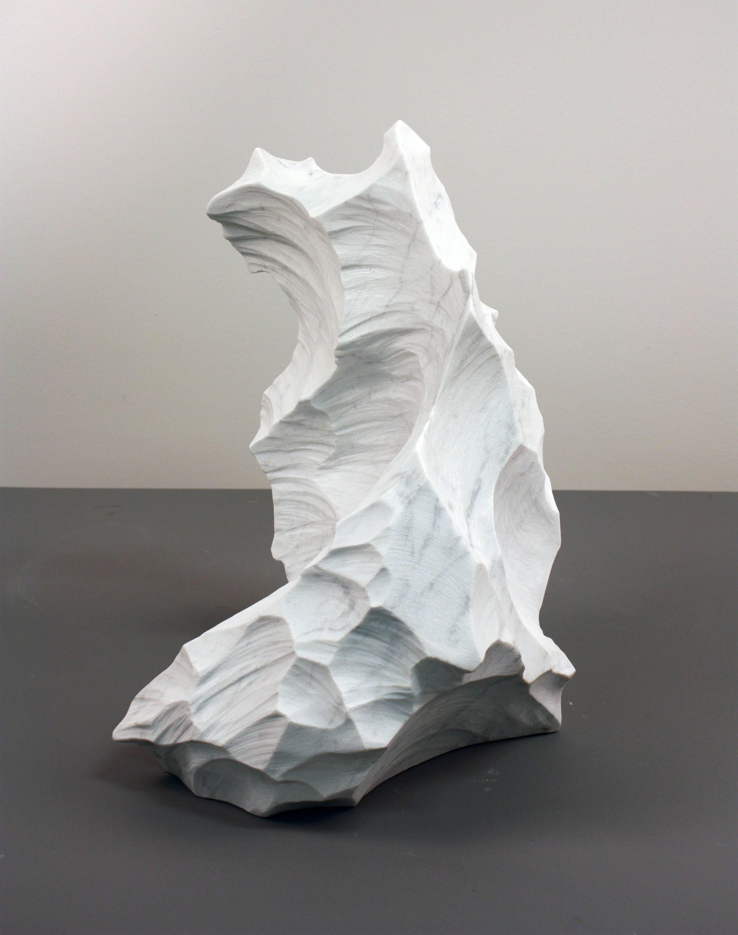 Immutable Ice 3 - Gray Abstract Sculpture by Jessica Drenk