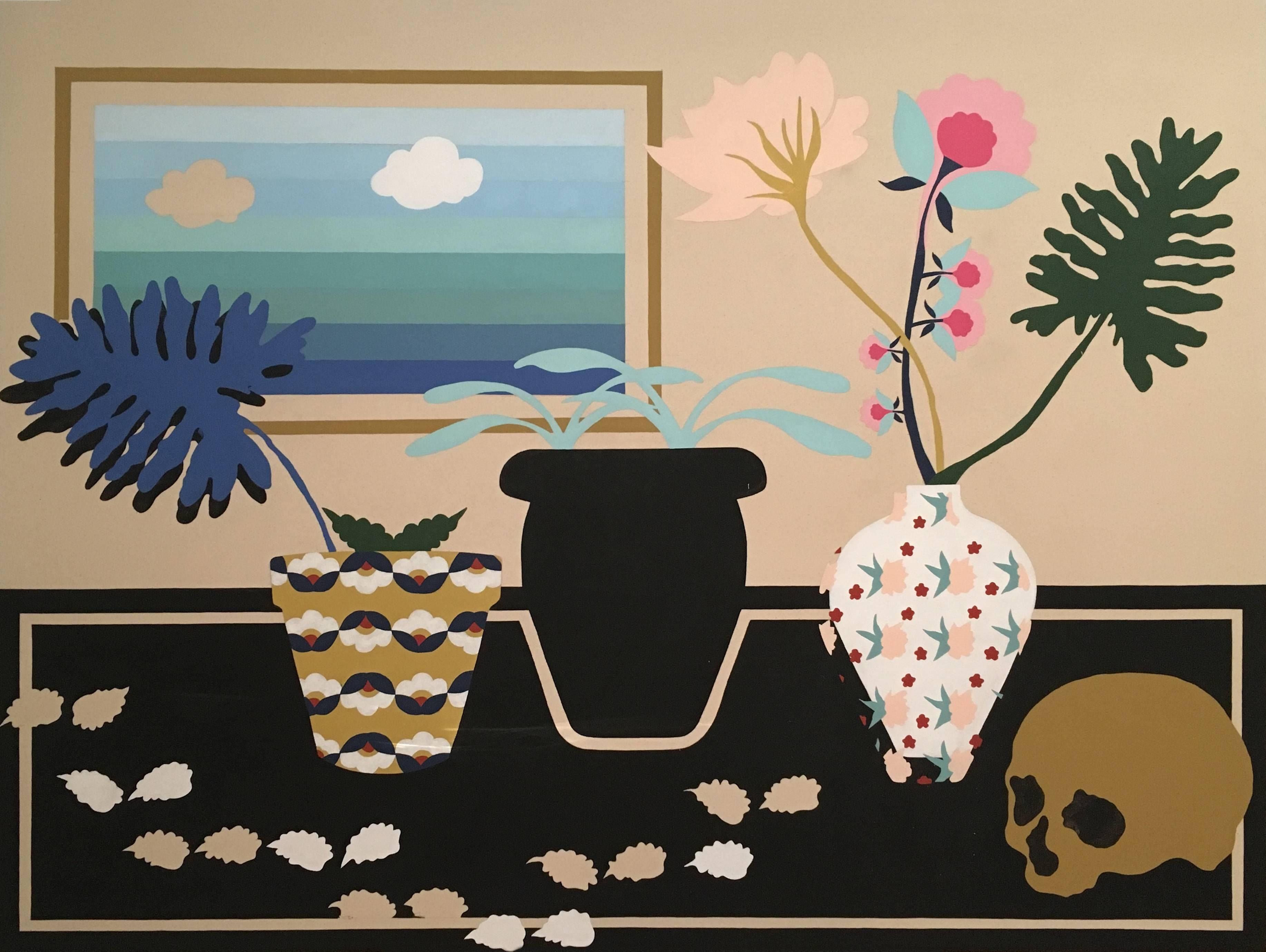 Stephen D'Onofrio Still-Life Painting - Still Life with Three Plants