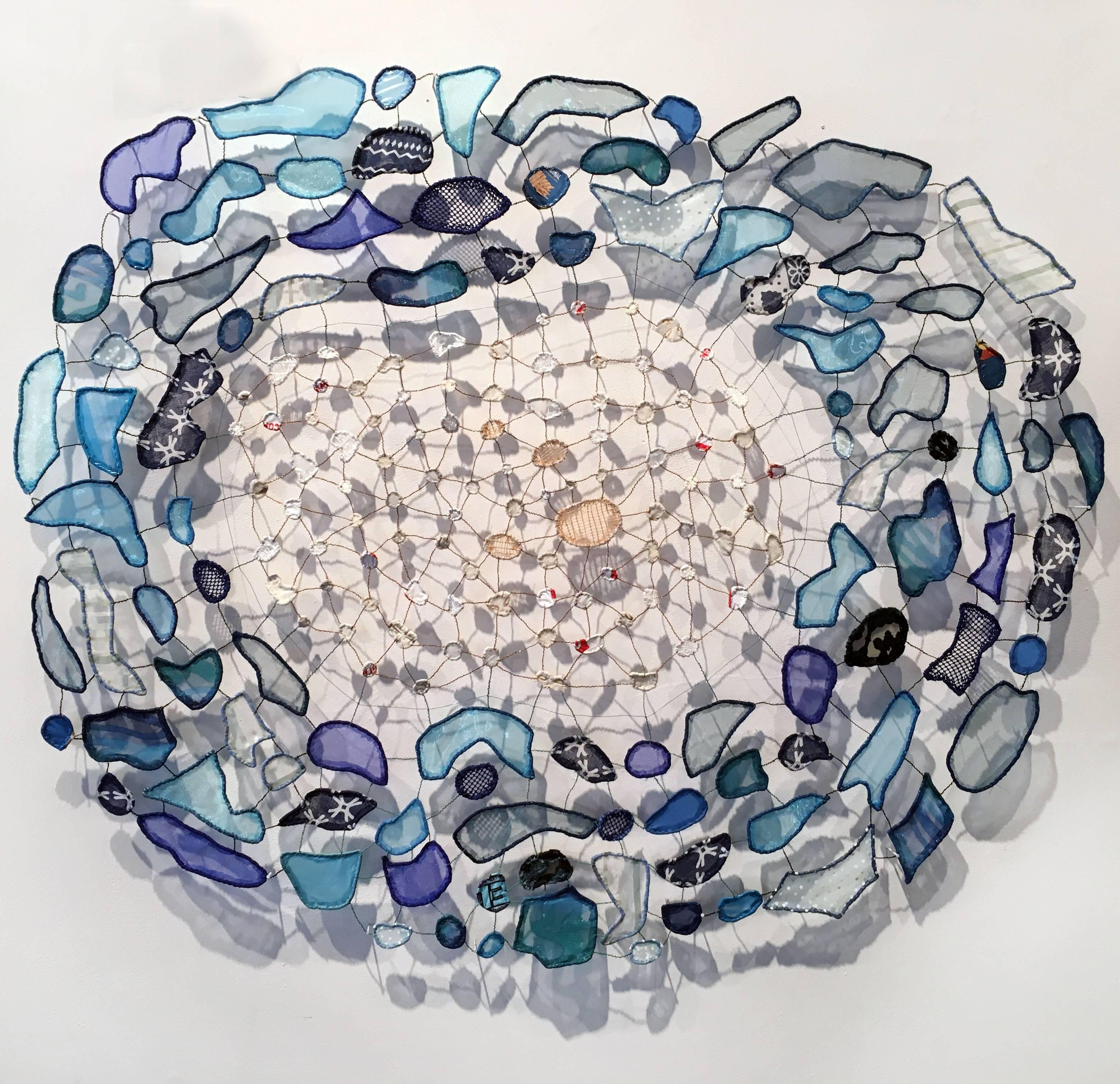 Caroline Lathan-Stiefel Abstract Sculpture - Untitled (Blue Cell)