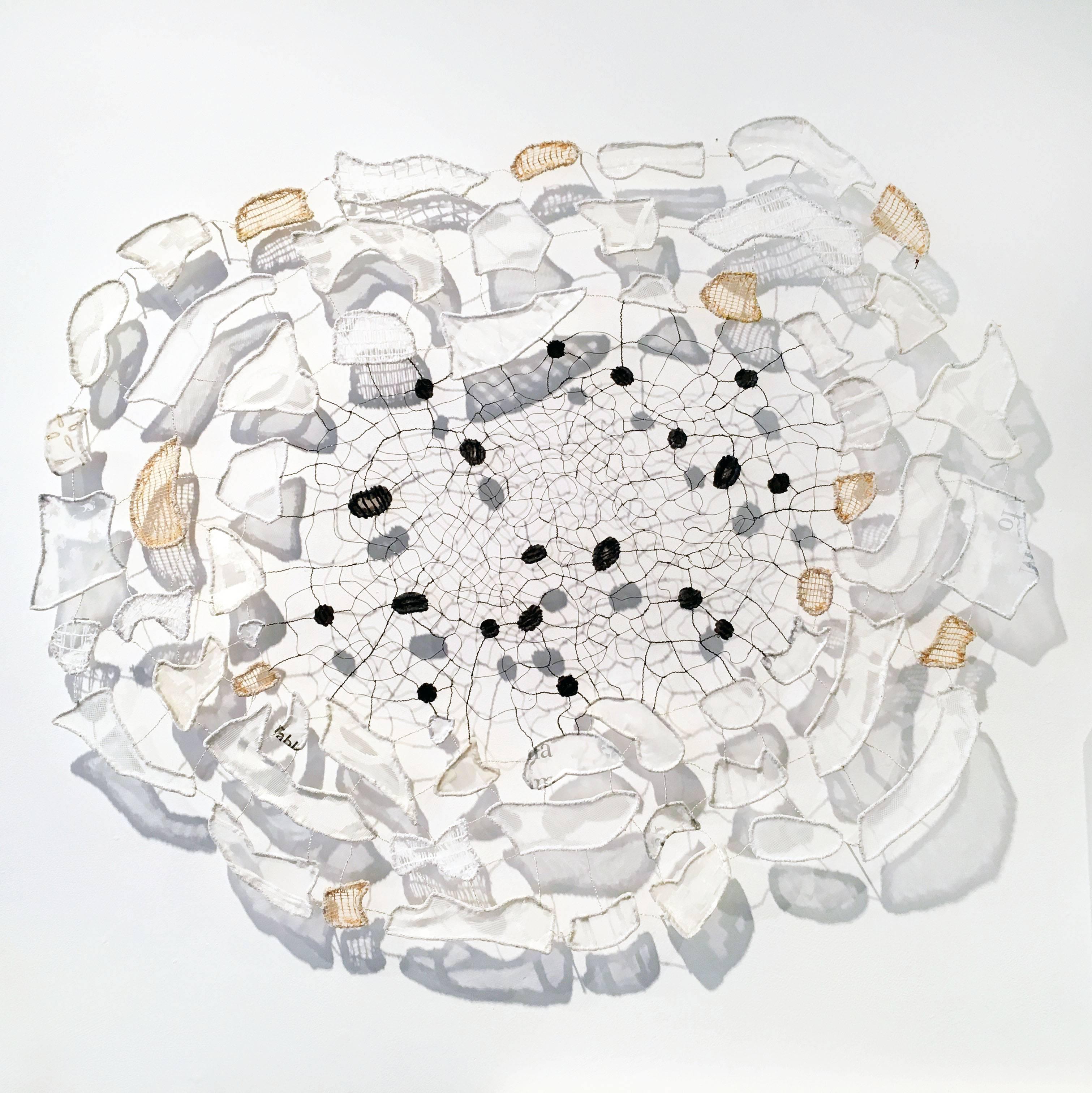 Untitled (White Cell) - Mixed Media Art by Caroline Lathan-Stiefel