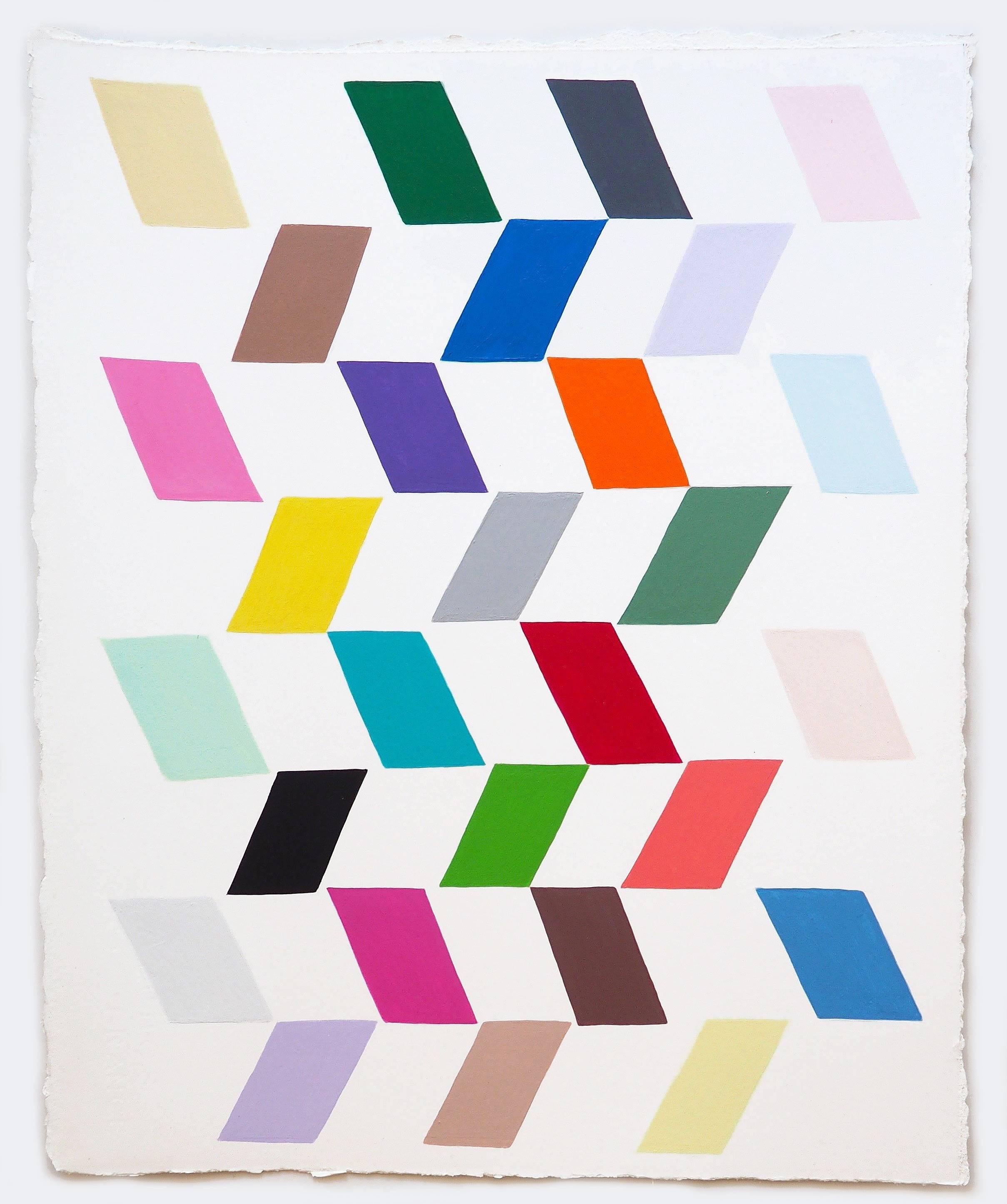 Jessica Snow Abstract Painting - 28 Parallelograms 
