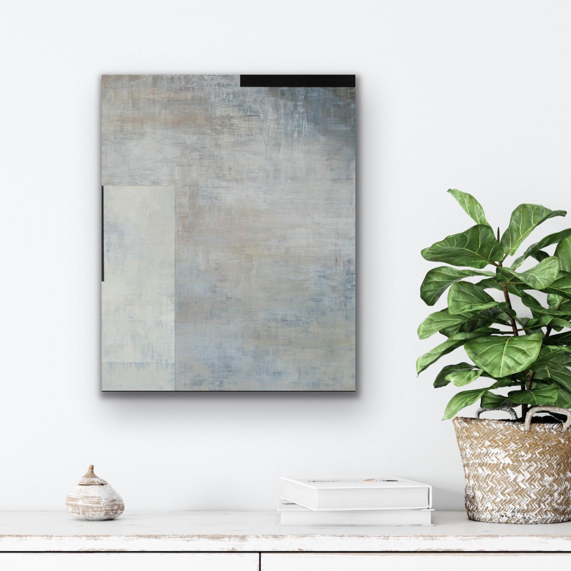 At the still point 4, atmospheric geometriic abstract in neutrals For Sale 2
