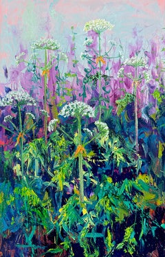 Driebond Randje Klauw Oil Painting on Canvas Hogweed Nature In Stock