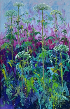 Randje Klauw Driebond Oil Painting on Canvas Hogweed Nature In Stock