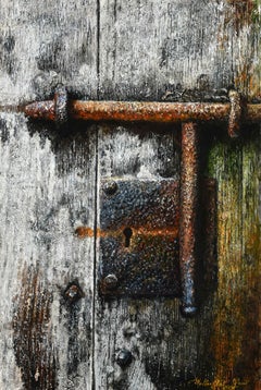 Verweerde Schoonheid Door Beauty Oil Painting on Panel In Stock